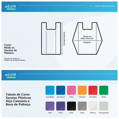 Sacola Plástica Alça Camiseta 30x40 cm Personalizada - Imagem 2