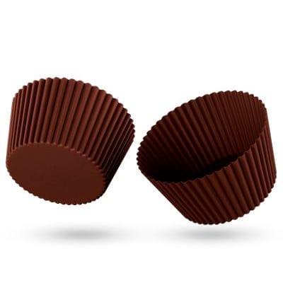 FORMA P/ MINI CUPCAKE DENTRO E FORA 45 UN - MARROM
