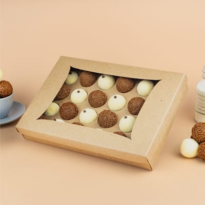 Embalagem Para 24 Doces, Kraft - Basics