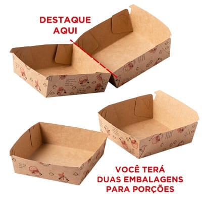 Embalagem Para Lanches E Hambúrguer 2 Em 1, Selos - 25un - Imagem 6