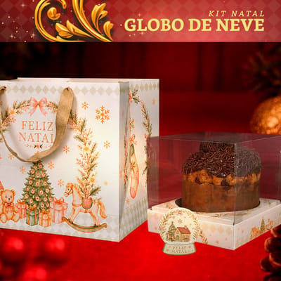 KIT NATAL GLOBO DE NEVE