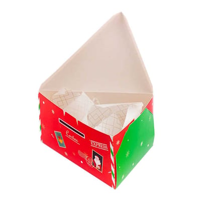 Embalagem para Fatia de Bolo com papel - NATAL - 25un - EXPRESS - Imagem 2