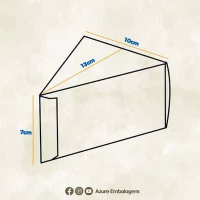 Embalagem para Fatia de Bolo com Papel, Floral - 25un - Imagem 2