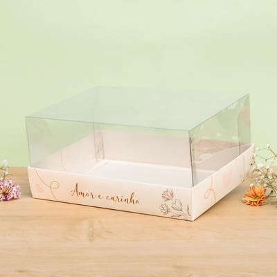 Cesta para Kits com tampa, Carinho - 10un