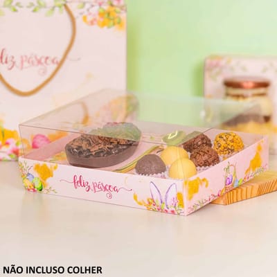 Embalagem para 1 Ovo 150g/250g e 6 Doces, GARDEN, Tampa 10cm - 10un