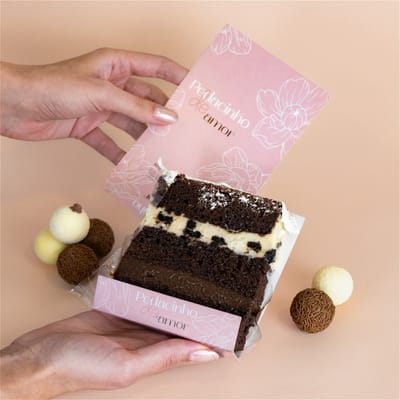 Embalagem Para Fatia Slice, Rosé - 25un
