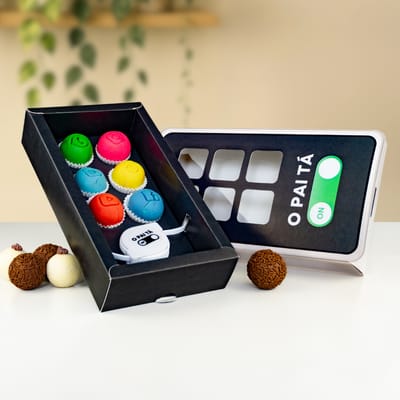 Caixa para 6 doces com carregador O PAI TÁ ON, RAIZ - 5un - Imagem 4