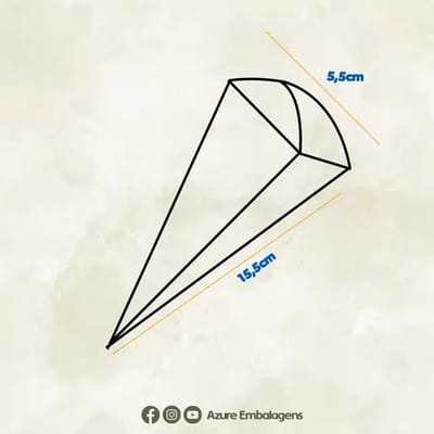 Embalagem para Cone Trufado com Papel, Encanto - 25un - Imagem 3