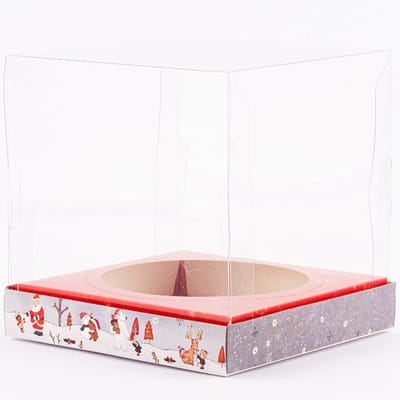 Embalagem para Chocotone Premium 20x20x20cm – NATAL – 10un - COMPARTILHE - Imagem 3