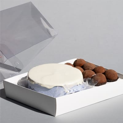 Embalagem para 1 Mini Bolo e 8 Doces, Basics, Branca - 10 un - Imagem 3