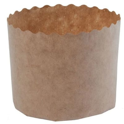 Forma de Papel para Mini Panetone/Chocotone 100gr - Kraft - 10un