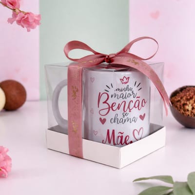 Embalagem para Caneca/Xícara 10x10cm, Branca - 10un
