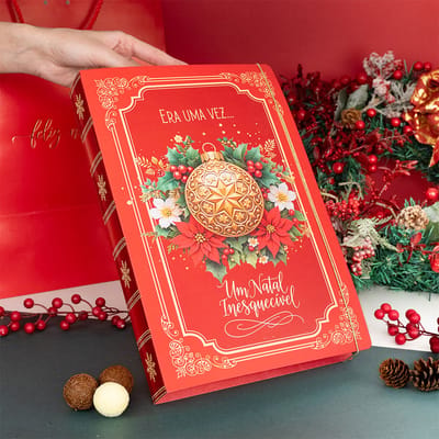 Caixa para 24 doces Calendário Advento, Livro de Natal - 5un - Imagem 2
