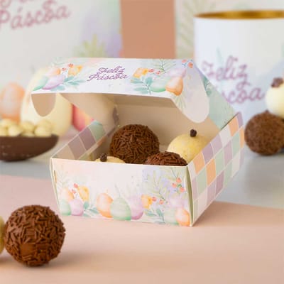 Caixa Para 4 Doces ou 1 Brownie, Com Visor e berço, TERNURA - 10un - Imagem 2