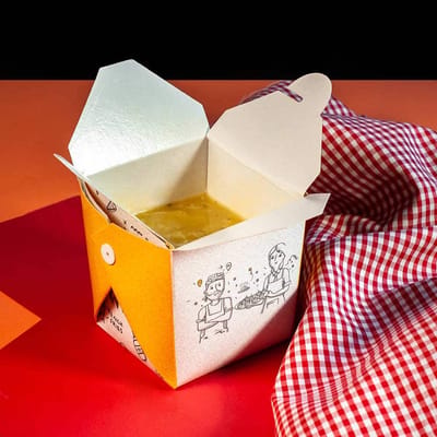 Embalagem Box Para Alimentos 850Ml, Yellow - 25un - Imagem 4