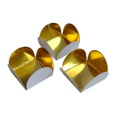 Forminha De Doce 4 Pétalas, Metalizada Ouro - 50un - Imagem 3