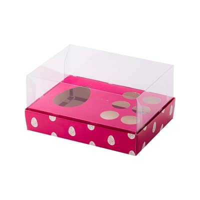 Embalagem para 1 Ovo 150g/250g e 6 Doces, Tampa 10cm, RUBI - Pct. c/ 10un - Imagem 3