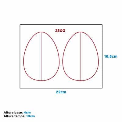 Embalagem para 2 Ovos de colher 250g, Tampa 10cm, Encanto - Pct. c/ 10un - Imagem 3