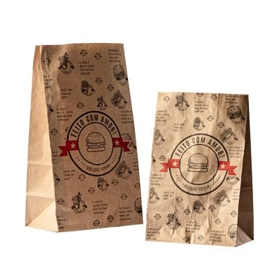 Saco de Papel, Basics, Kraft para Lanches G, 24x43,5x15,5, Selos – 100un - Imagem 3