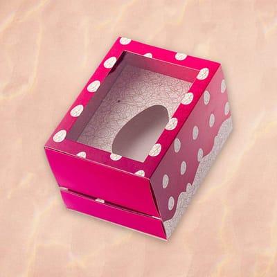 Embalagem Gaveta para 1 Ovo 250g e 12 Doces, Rubi - 5un