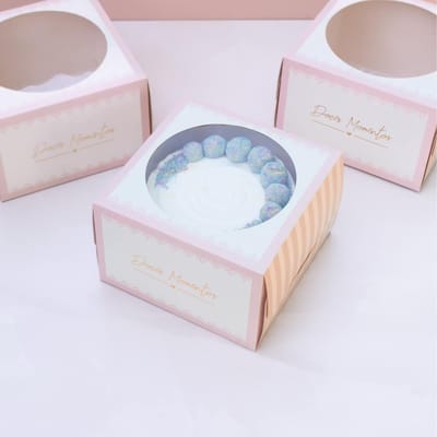 Embalagem para Bolo M (21,5x21,5x14cm), Com Visor, Momentos - 5un - Imagem 2