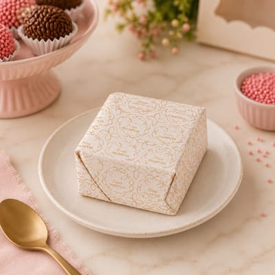 Papel com Barreira para Embrulhar Doces e Bolos Gelados Personalizado