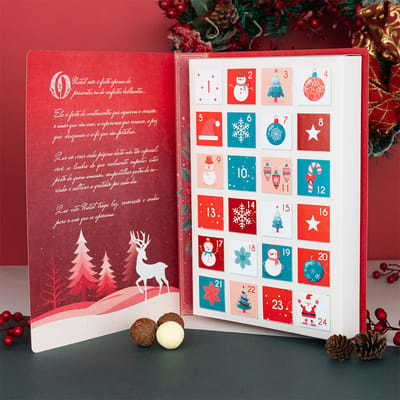 Caixa para 24 doces Calendário Advento, Livro de Natal - 5un - Imagem 3
