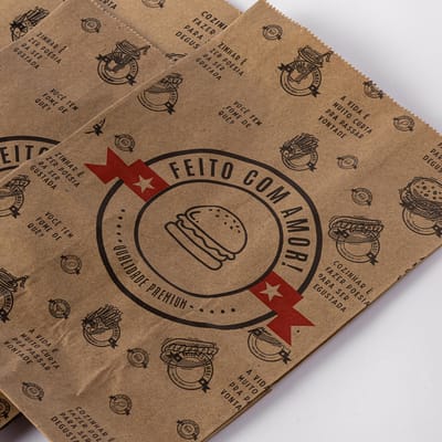 Saco de Papel, Basics, Kraft para Lanches G, 24x43,5x15,5, Selos – 100un - Imagem 8