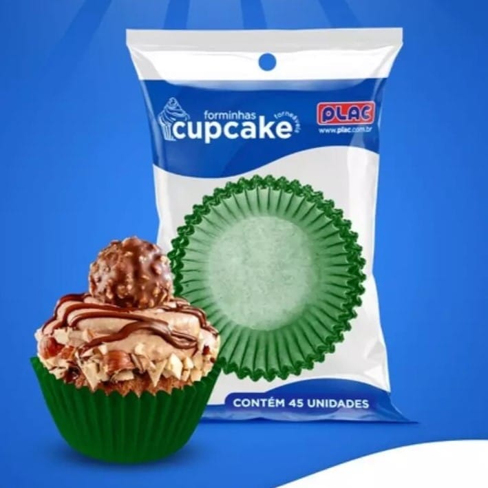 FORMA PARA CUPCAKE 45un - VERDE ESCURO - Imagem 2