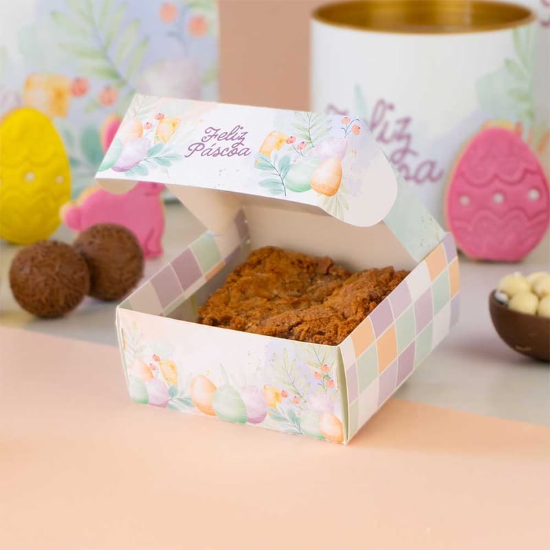 Caixa Para 4 Doces ou 1 Brownie, Com Visor e berço, TERNURA - 10un - Imagem 3
