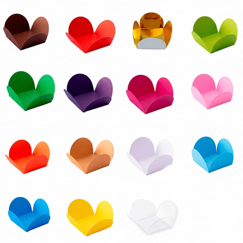 Forminha de Doce 4 Pétalas - Cores Diversas - Pct c/ 50un