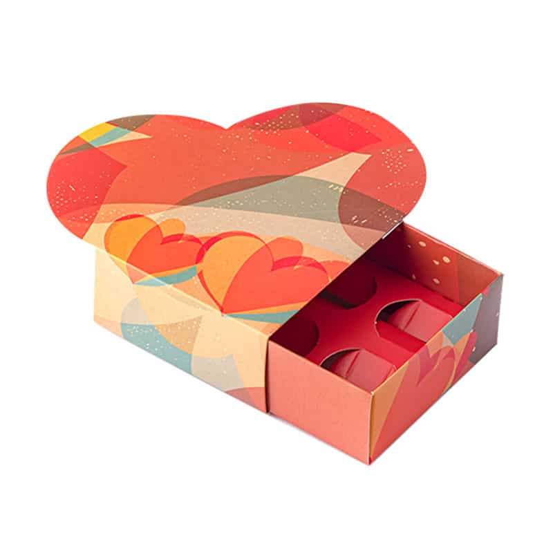 Embalagem para 4 Doces Coração, com berço, CORAZÓN - 25un - Imagem 2