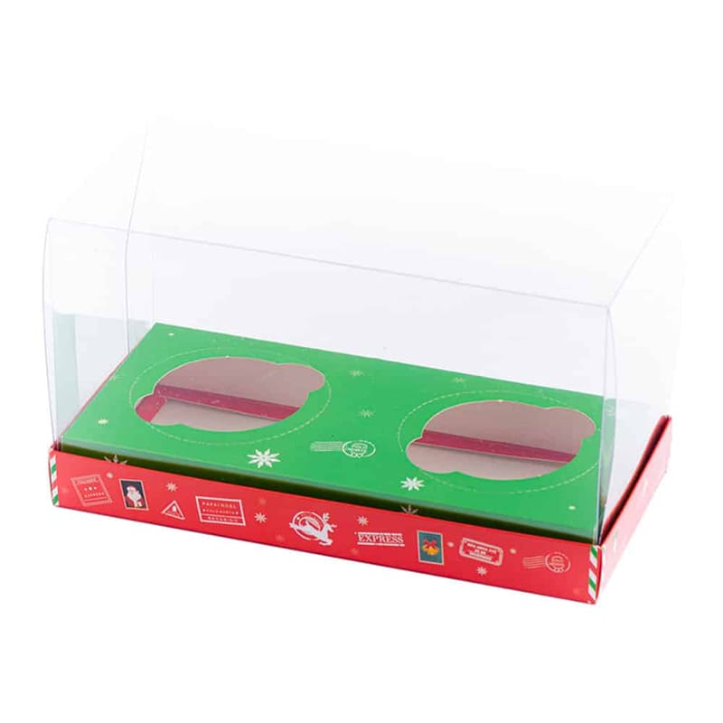 Embalagem para 2 Mini Chocotones 100gr - Natal - 10un - EXPRESS