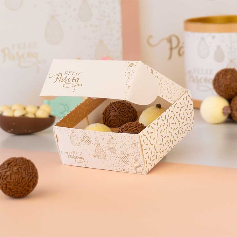 Caixa Para 4 Doces ou 1 Brownie, Com Visor e berço, BLISS - 10un - Imagem 2
