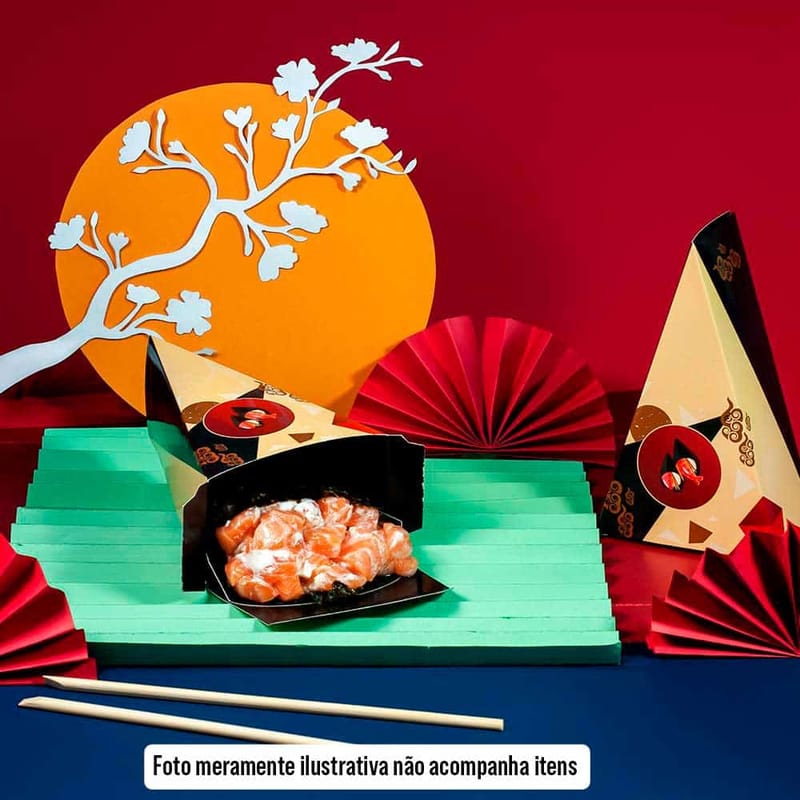 Embalagem Para Temaki Delivery, Black - 25un - Imagem 4
