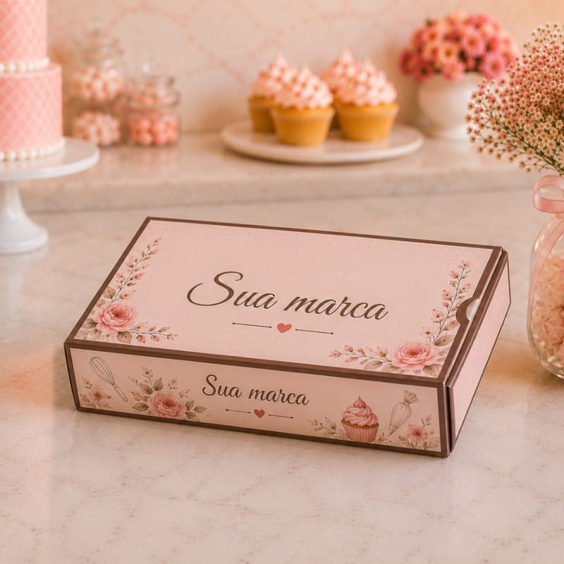 Caixa para Barra de Chocolate sem Visor 6x14x2,5 cm Personalizada - Imagem 1