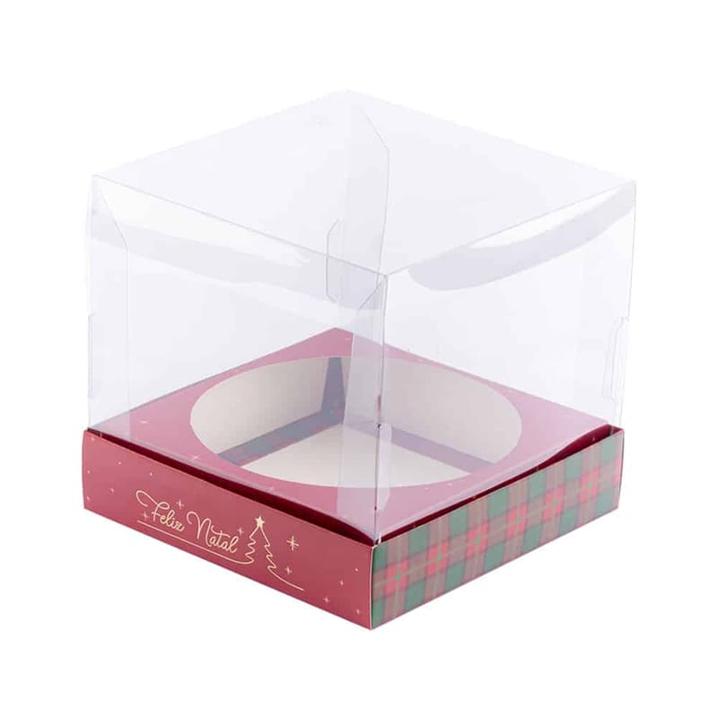Embalagem para Chocotone Premium 17x17x16cm - NATAL - 10un - HOME - Imagem 1