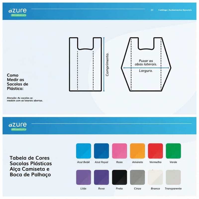 Sacola Plástica Alça Camiseta 30x40 cm Personalizada - Imagem 2