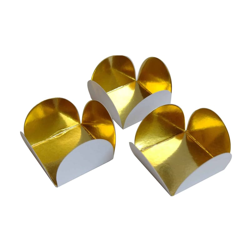 Forminha De Doce 4 Pétalas, Metalizada Ouro - 50un - Imagem 4