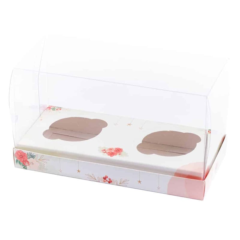 Embalagem para 2 Mini Chocotones 100gr - Natal - 10un - FLORESCER