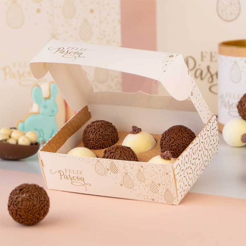 Caixa Para 6 Doces ou 2 Brownies, Com Visor e berço, BLISS - 10un - Imagem 2