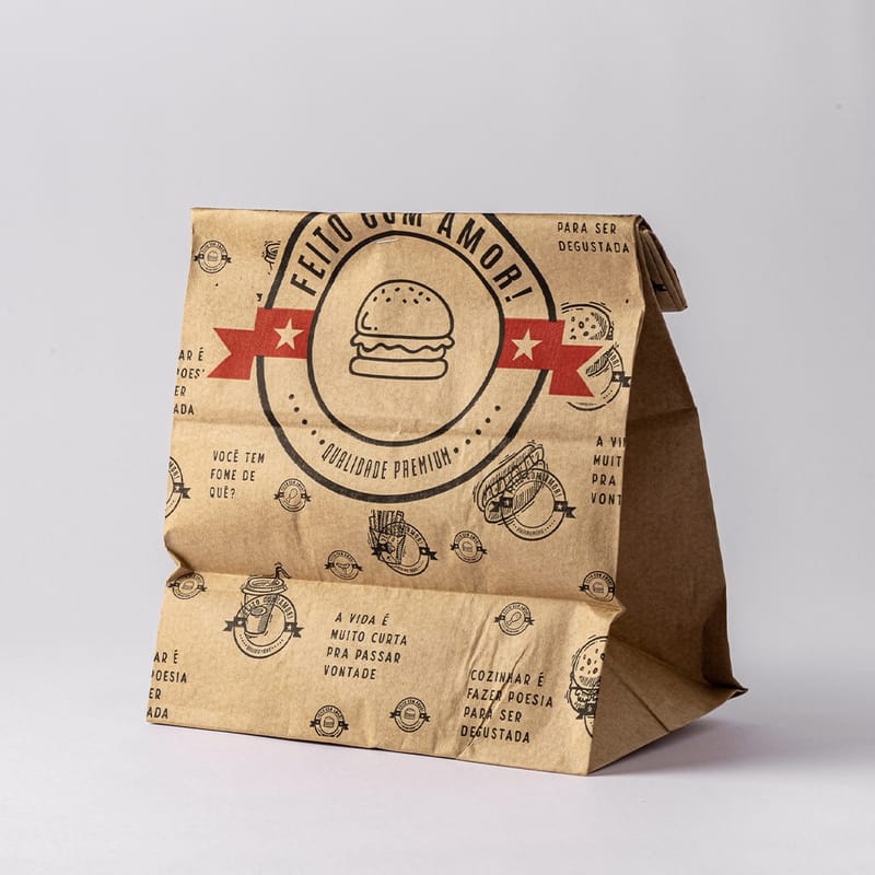 Saco de Papel, Basics, Kraft para Lanches G, 24x43,5x15,5, Selos – 100un - Imagem 7