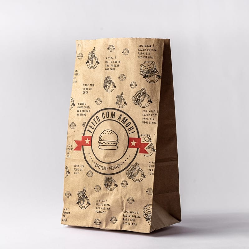 Saco de Papel, Basics, Kraft para Lanches G, 24x43,5x15,5, Selos – 100un - Imagem 6